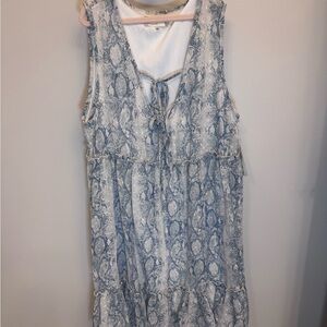 Altar'd State Blue and White Patterned Dress